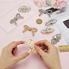 8Pcs 4 Styles Alloy Rhinestone Shoe Decoration AJEW-FG0004-36-3