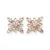 Brass Cubic Zirconia Filigree Joiners LS-ZIRC-K083-014G-1