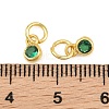 Brass Pave Cubic Zirconia Charms CU-CBA3D67-13G-03-3