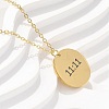 304 Stainless Steel Number 11:11 Pendant Necklaces NJEW-NH0002-01G-05-1