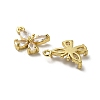 Brass Micro Pave Cubic Zirconia Charms KK-B142-36G-2