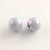 AB Color Plated Acrylic Round Beads X-SACR-Q109-10mm-02-1