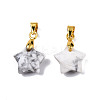 Natural Howlite Charms G-N326-142-10-1