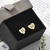 Rack Plating Brass Micro Pave Clear Cubic Zirconia Stud Earrings EJEW-K299-01G-H-1