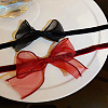 1Pc Gauze Bowknot Fabric Choker Necklaces for Women NJEW-CP0001-06B-3