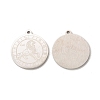 Non-Tarnish 304 Stainless Steel Pendants STAS-A074-03J-P-1