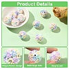 5Pcs Handmade Luminous Polymer Clay Rhinestone Fancy Beads CLAY-YW0002-51-3