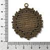 Vintage Tibetan Style Alloy Flower Pendant Cabochon Bezel Settings TIBEP-M018-65AB-NF-3