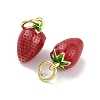 Rack Plating Brass Enamel Charms KK-Q775-18G-01-2