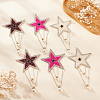 6Pcs 3 Colors Glass Hotfix Rhinestone Iron on Patches DIY-AR0002-28-2