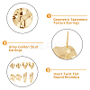 4 Pairs 4 Styles Alloy Stud Earrings EJEW-FI0001-61-4
