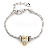 Brass European Bracelets BJEW-K261-15P-02-1