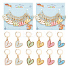 Heart Alloy & Acrylic Pendant Stitch Markers HJEW-AB00308-1