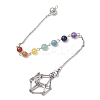 304 Stainless Steel Chain Macrame Pouch Empty Stone Holder Dowsing Pendulums HJEW-JM02327-02-1