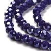 Electroplate Opaque Glass Beads Strands EGLA-A035-P4mm-A09-3