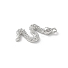 Brass Micro Pave Clear Cubic Zirconia Pendants KK-S505-01P-2