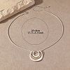 Alloy Layered Half Round Pendant Necklaces FS-WGC51BC-01-5