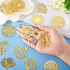 24Pcs 12 Styles Brass Filigree Big Pendants KKC-TA0001-05-6