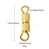 20 Sets Brass Screw Clasps IFIN-YW0001-57G-4