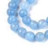 Dyed Natural White Jade Beads Strands LS-G-T139-8mm-60-15-3