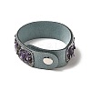Faux Suede Snap Cord Bracelet LS-BJEW-F428-10-5