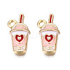 Eco-Friendly Zinc Alloy Milkshake Pendants ENAM-R051-16-03G-NR-2