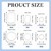 24Pcs 6 Styles Alloy Open Back Bezel Pendants FIND-TA0005-14-3