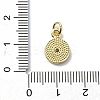 Star Theme Brass Micro Pave Clear Cubic Zirconia Pendants KK-H475-52G-02-3