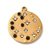 304 Stainless Steel Rhinestone Pendants LS-STAS-Q309-14G-1