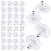100Pcs Brass Bullet Clutch Earring Backs with Pad KK-YW0002-43S-1