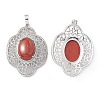 Natural Red Jasper Pendants G-P492-01P-11-2