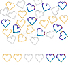 24Pcs 3 Colors 304 Stainless Steel Pendants STAS-DC0010-52-1