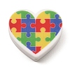Heart Silicone Focal Beads SIL-Q016-01D-1