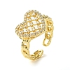Bass Micro Pave Cubic Zirconia Ring RJEW-Z033-14G-1