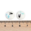 White and Black Flat Round Cartoon Resin Cabochons CRES-Q009-01H-2