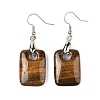 Natutal Tiger Eye Dangle Earrings EJEW-F343-E08-2