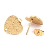 Ion Plating(IP) 304 Stainless Steel Stud Earring Findings X-EJEW-O104-14G-3