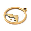 201 Stainless Steel Pendants STAS-D041-17G-2