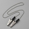 Iron Ball Chain with Plastic Napkin Clip AJEW-WH20006-16E-1