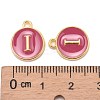 Golden Plated Alloy Enamel Charms ENAM-S118-08I-3