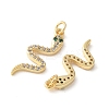Brass Micro Pave Clear Cubic Zirconia Pendants KK-Q031-41G-02-2
