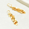 Elegant Heart Tassel Brass Hoop Earrings DN7586-2