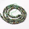Natural African Turquoise(Jasper) Beads Strands X-G-N0188-02-3mm-2