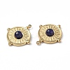 PVD Vacuum Plating 201 Stainless Steel Natural Lapis Lazuli Pendants STAS-C064-VC889-4