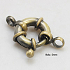Brass Spring Ring Clasps KK-E266-13mm-AB-NR-2