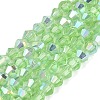 AB Color Plated Transparent Glass Beads Strands GLAA-G127-01-02K-1