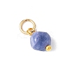Natural Colorful Tourmaline Dice Charms PALLOY-JF04580-01-4