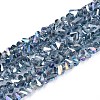 Electroplate Transparent Glass Beads Strands GLAA-N021-4mm-29-1