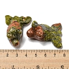 Natural Unakite Carved Healing Goldfish Figurines DJEW-D012-08H-3