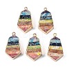 Rainbow Color Natural Imperial Jasper Pendants G-S359-328-1